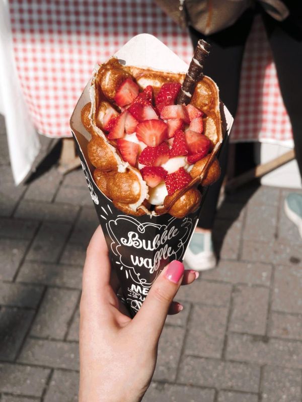 Bubble Waffle de Morango